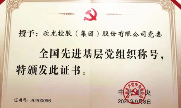 【動態(tài)新聞】表彰!欣龍控股榮獲兩項國家級重要榮譽